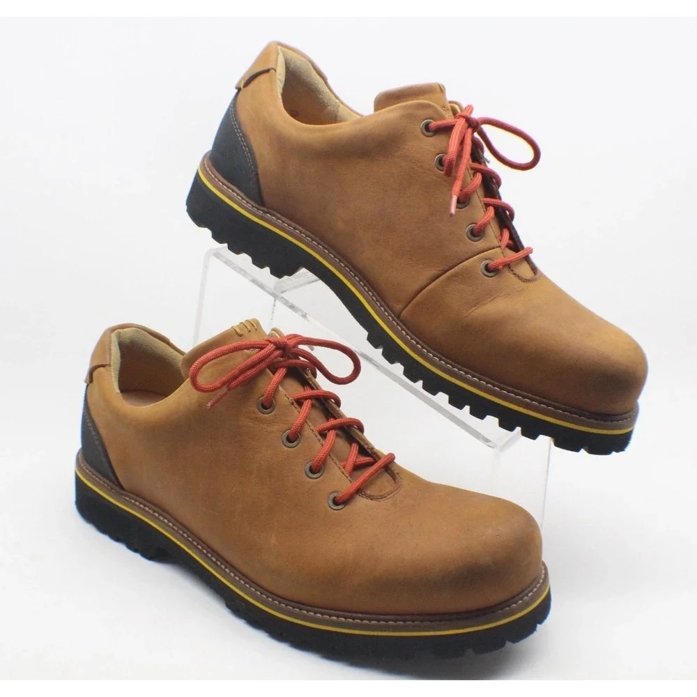 Samuel Hubbard Fresh M4100-005M Mens 13‎ Brown Leather Low Hiking Shoes Vibram